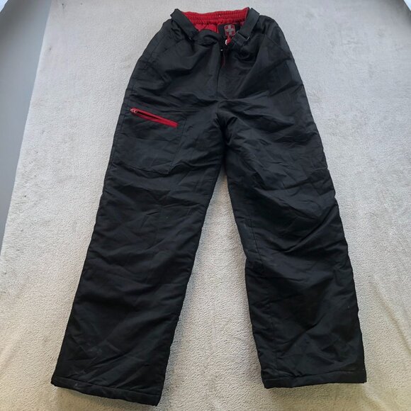 SwissTech Boys Snow Pants Size XL Outdoors Winter Insulated Pull On Hiking Black - Picture 9 of 10